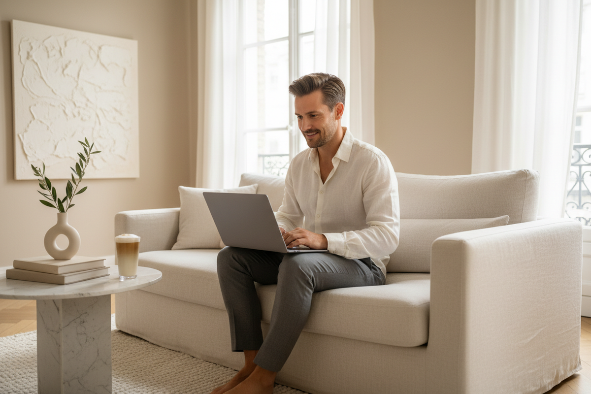 Mann im Online Coaching